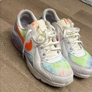 Nike Kids Multicolor Sneakers with Orange Swoosh